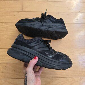 Hoka One One | Bondi x EG monochrome black sporty sneakers | WMS 7